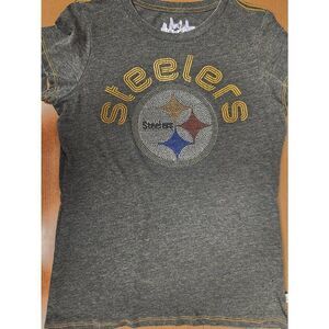 Touch Pittsburgh Steelers Medium bling cap sleeved t-shirt